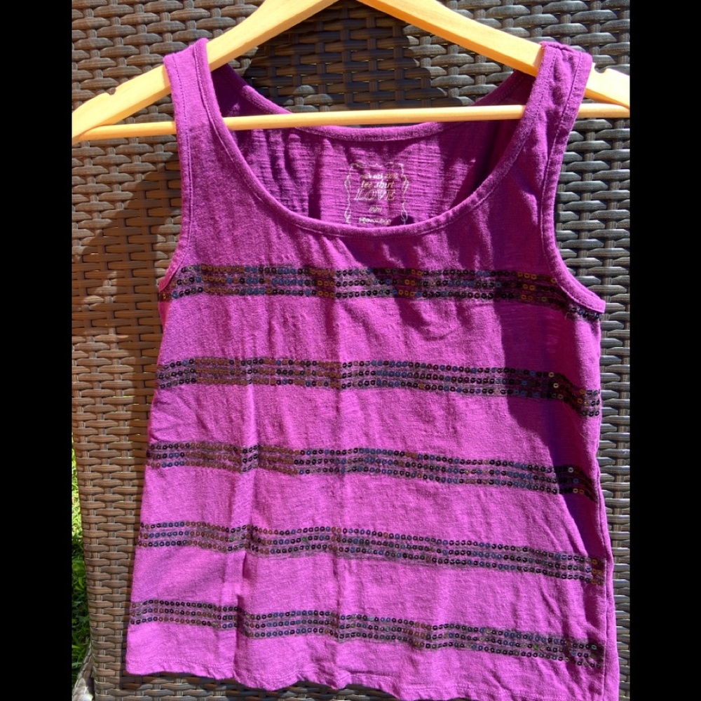 Revolution tank top with sequins size medium